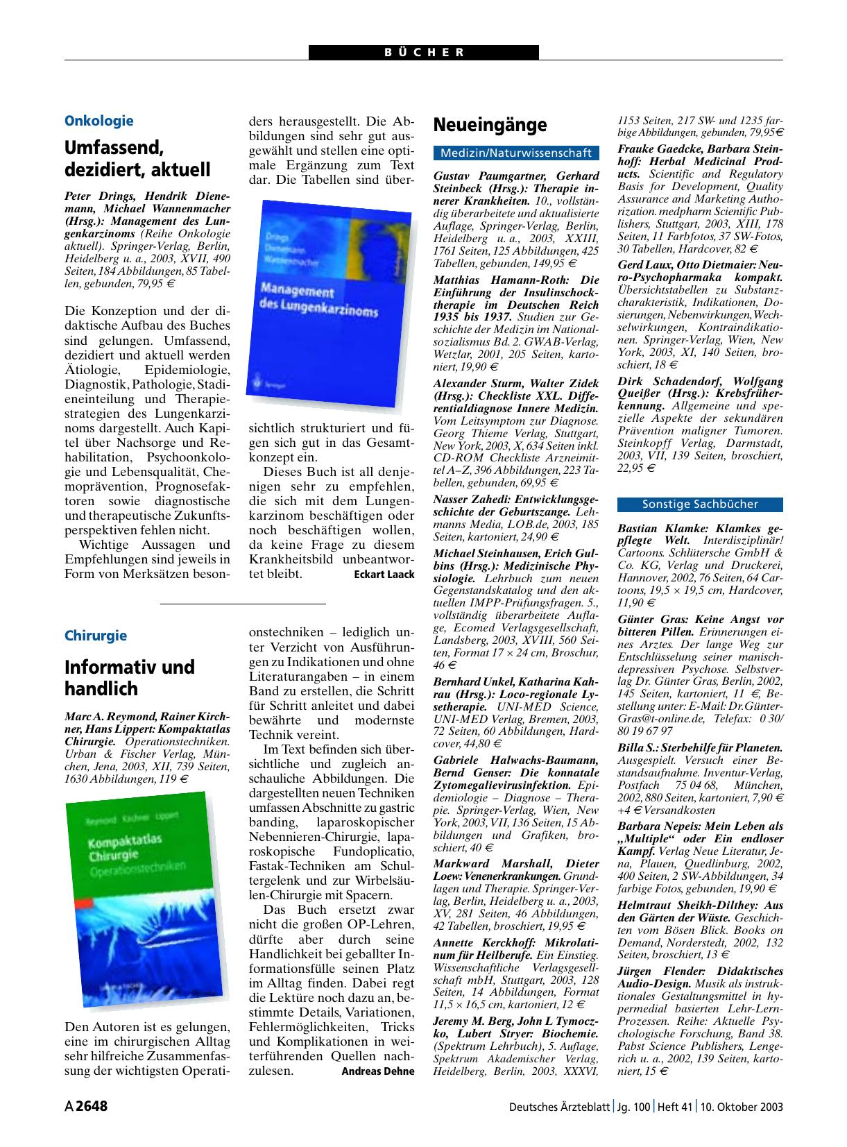 Vorschauseite 1: Management des Lungenkarzinoms