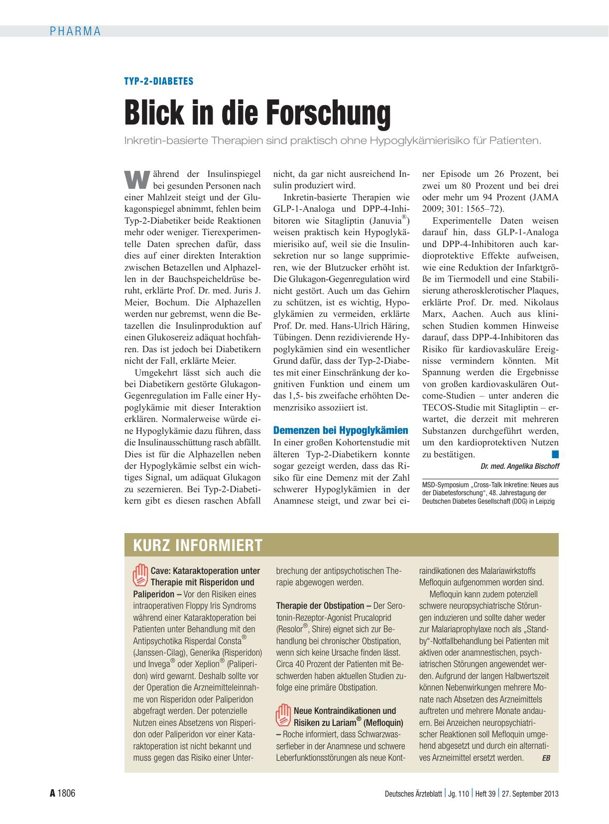 Vorschauseite 1: Typ-2-Diabetes: Blick in die Forschung