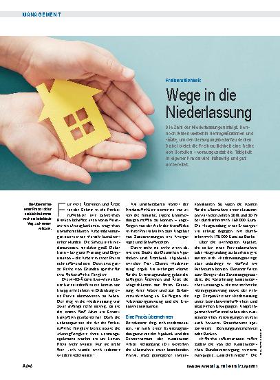 Vorschauseite 1: Freiberuflichkeit: Wege in die Niederlassung
