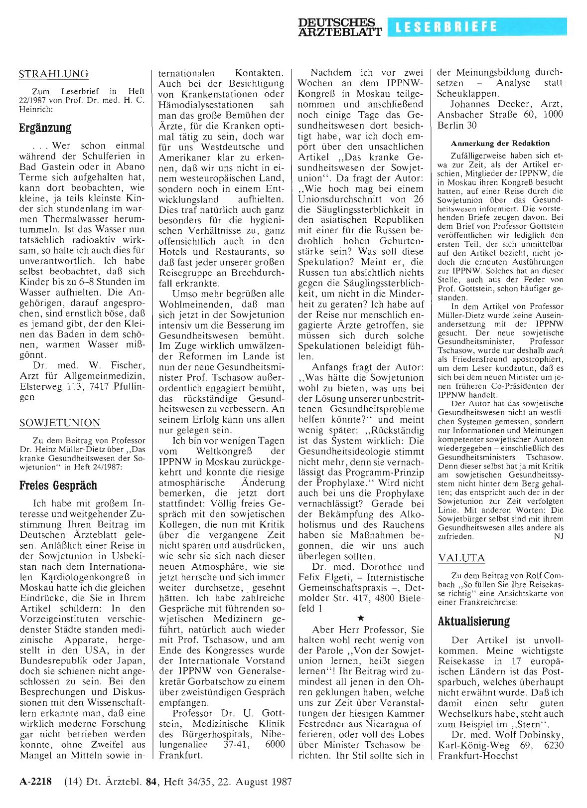 Vorschauseite 1: VALUTA: Aktualisierung