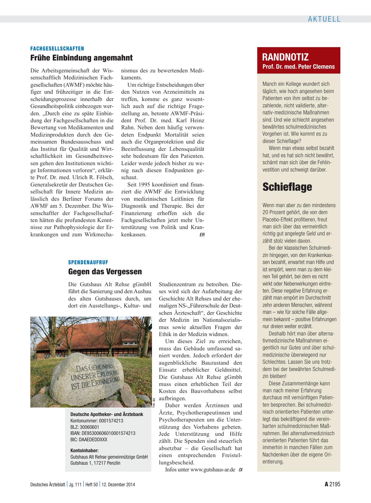 Vorschauseite 1: Spendenaufruf: Gegen das Vergessen