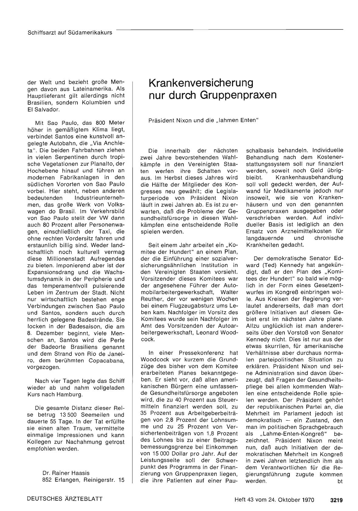 Vorschauseite 1: Krankenversicherung nur durch Gruppenpraxen