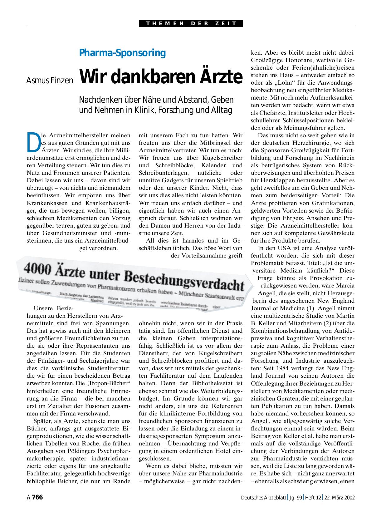 Vorschauseite 1: Pharma-Sponsoring: Wir dankbaren Ärzte