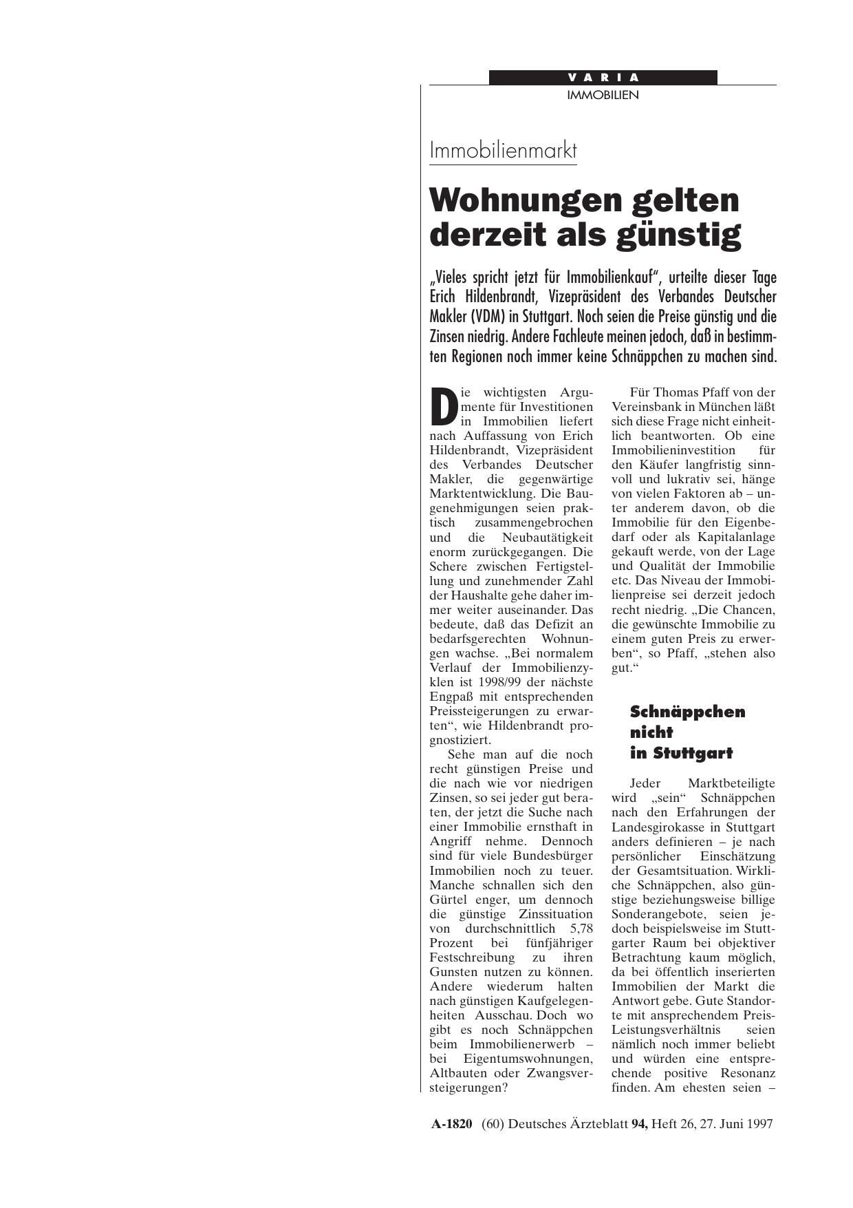 Vorschauseite 1: Mietspiegel muß vorliegen