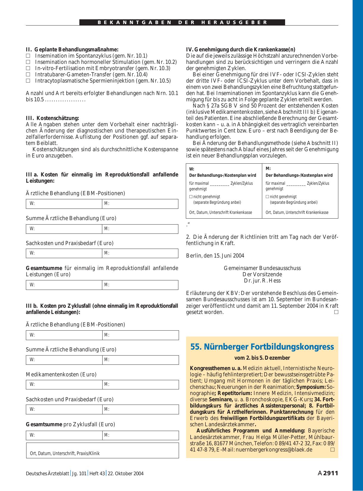 Vorschauseite 1: 55. Nürnberger Fortbildungskongress