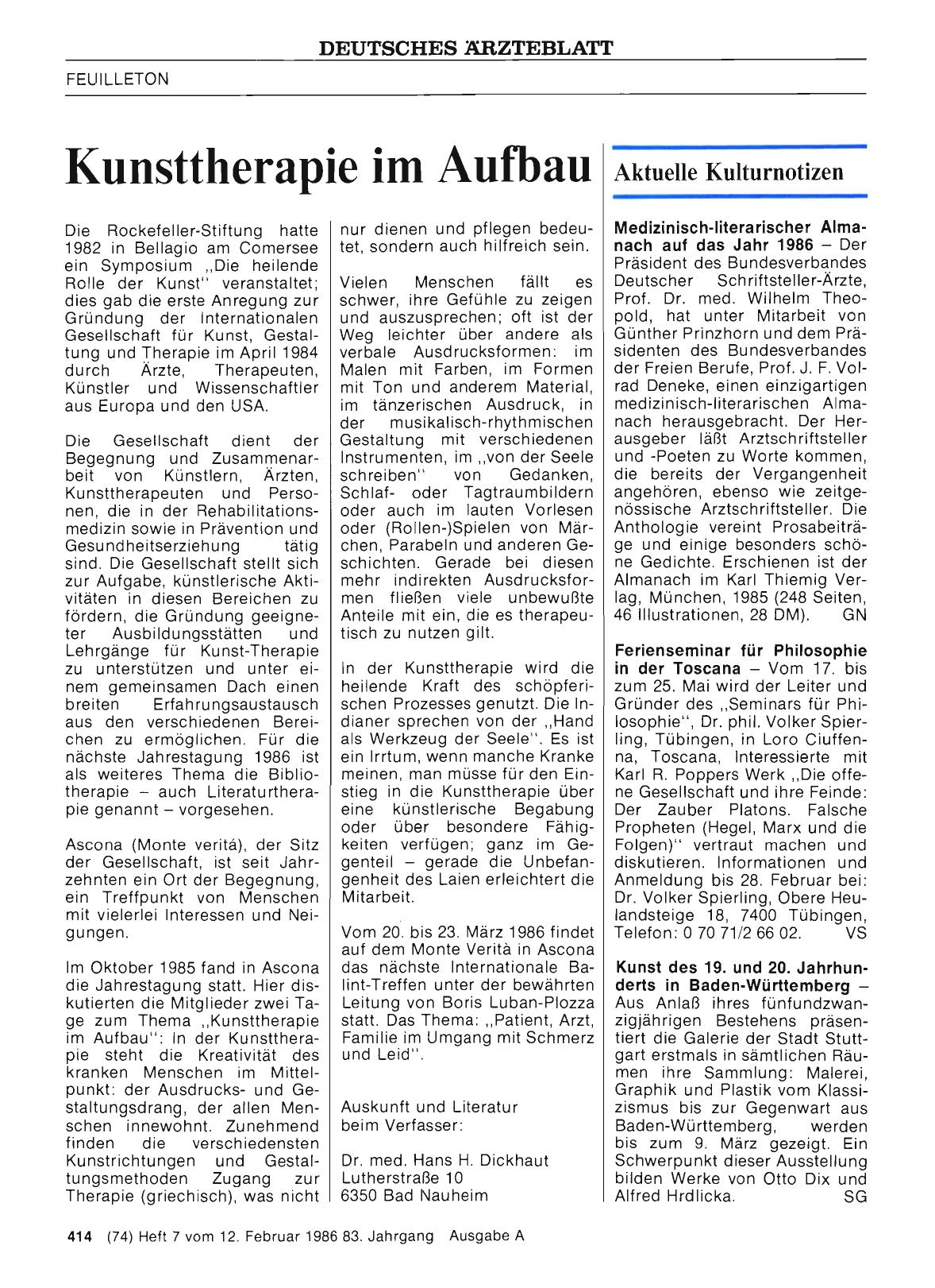 Vorschauseite 1: Kunsttherapie im Aufbau