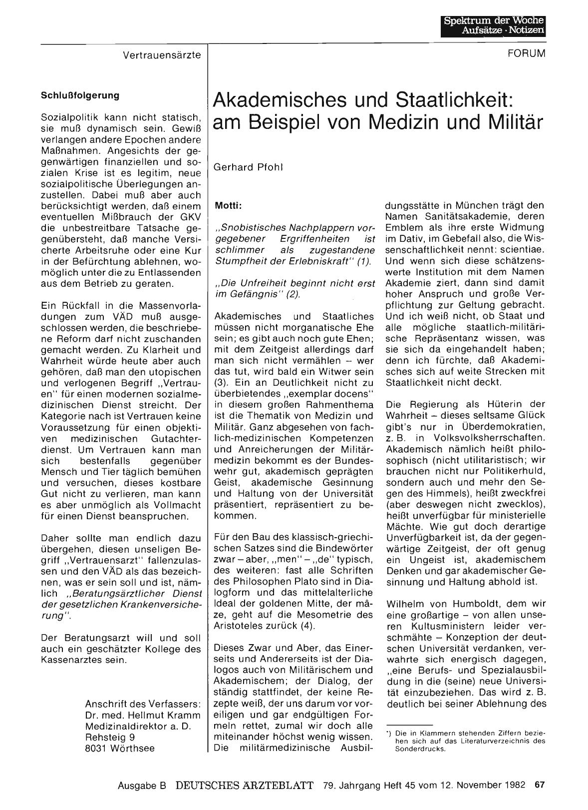 Vorschauseite 1: Akademisches und Staatlichkeit: am Beispiel von Medizin und Militär