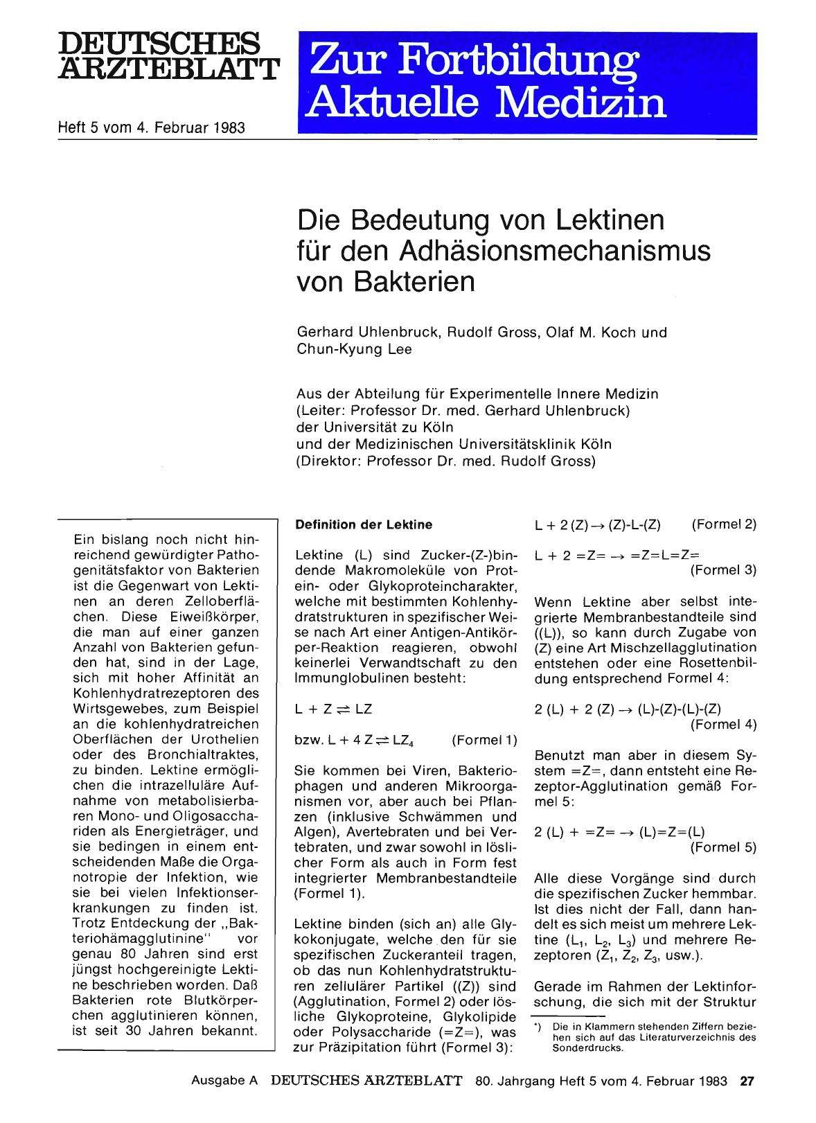 Vorschauseite 1: Die Bedeutung von Lektinen für den Adhäsionsmechanismus von Bakterien