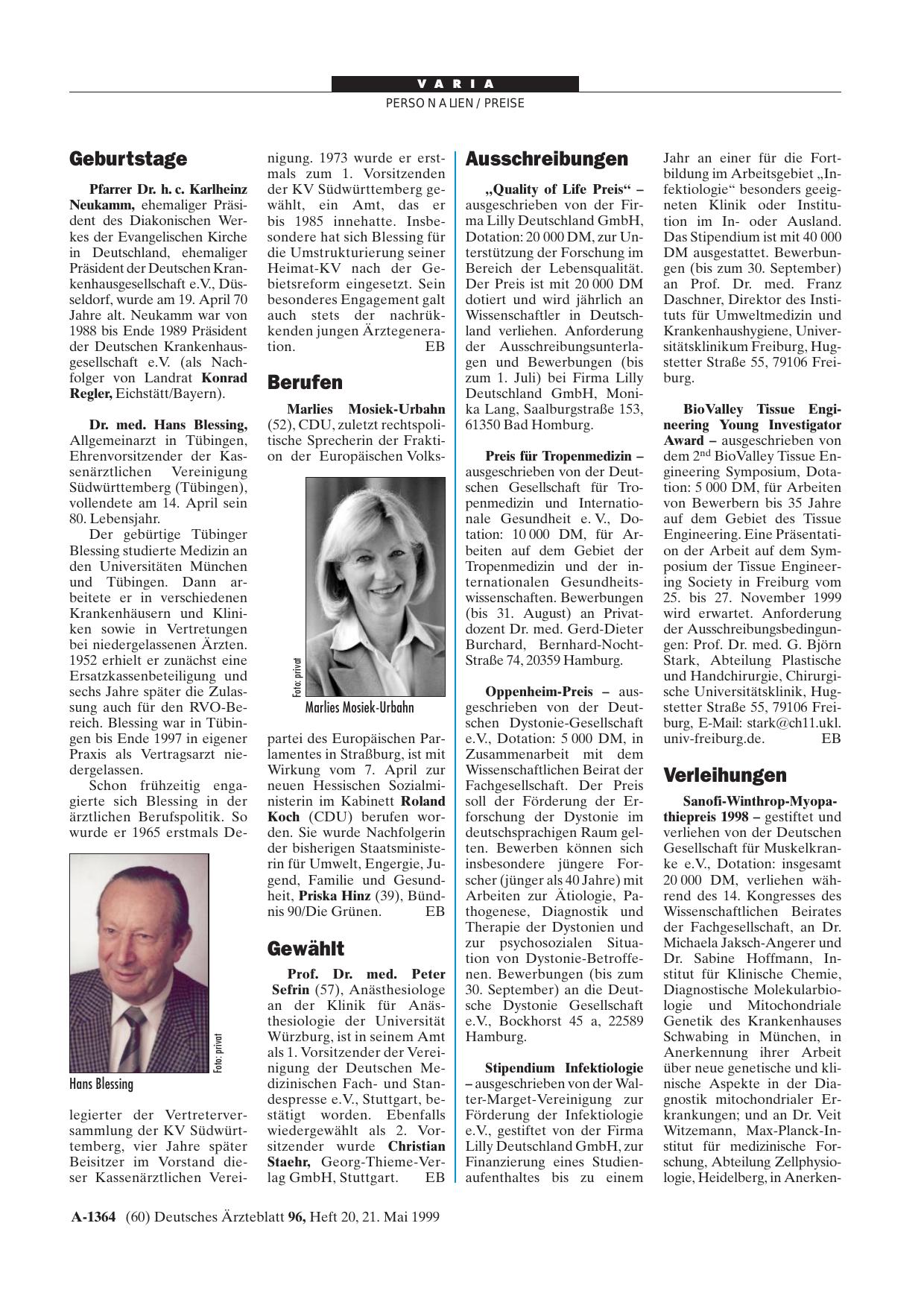 Vorschauseite 1: Ausschreibungen