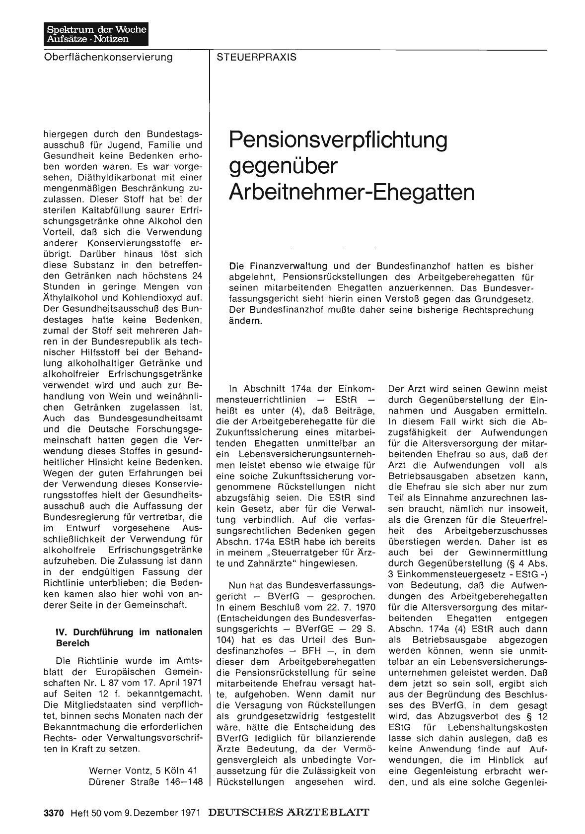 Vorschauseite 1: Pensionsverpflichtung gegenüber Arbeitnehmer-Ehegatten