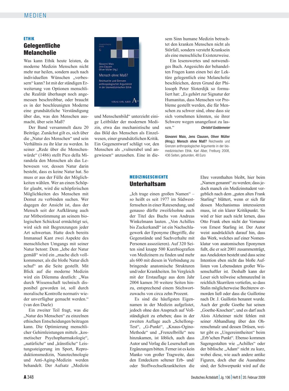 Vorschauseite 1: Medizingeschichte: Unterhaltsam