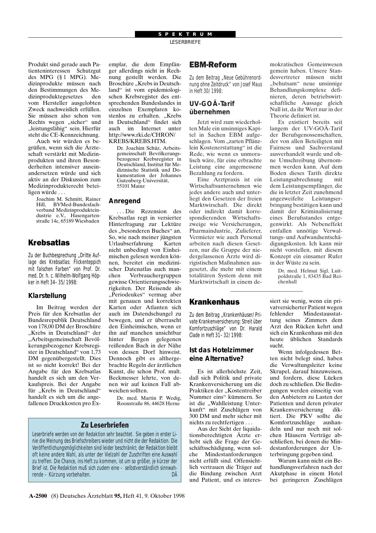 Vorschauseite 1: Krebsatlas: Anregend