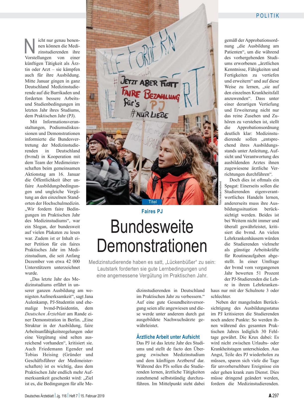 Vorschauseite 1: Faires PJ: Bundesweite Demonstrationen