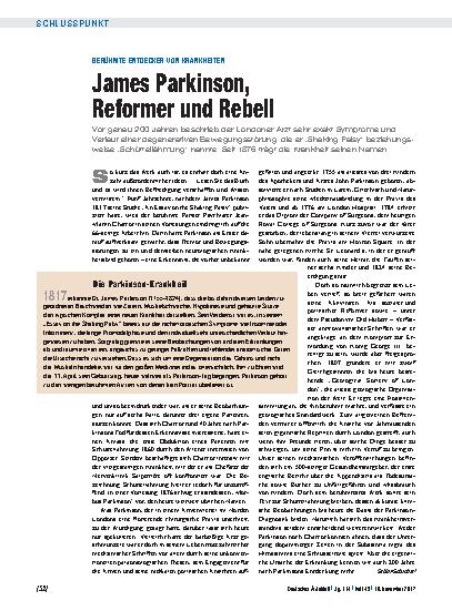 Vorschauseite 1: Berühmte Entdecker von Krankheiten: James Parkinson, Reformer und Rebell