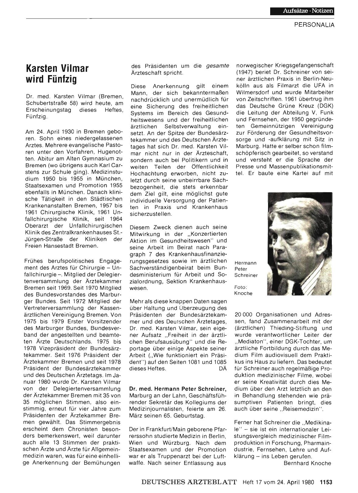 Vorschauseite 1: Hermann Peter Schreiner