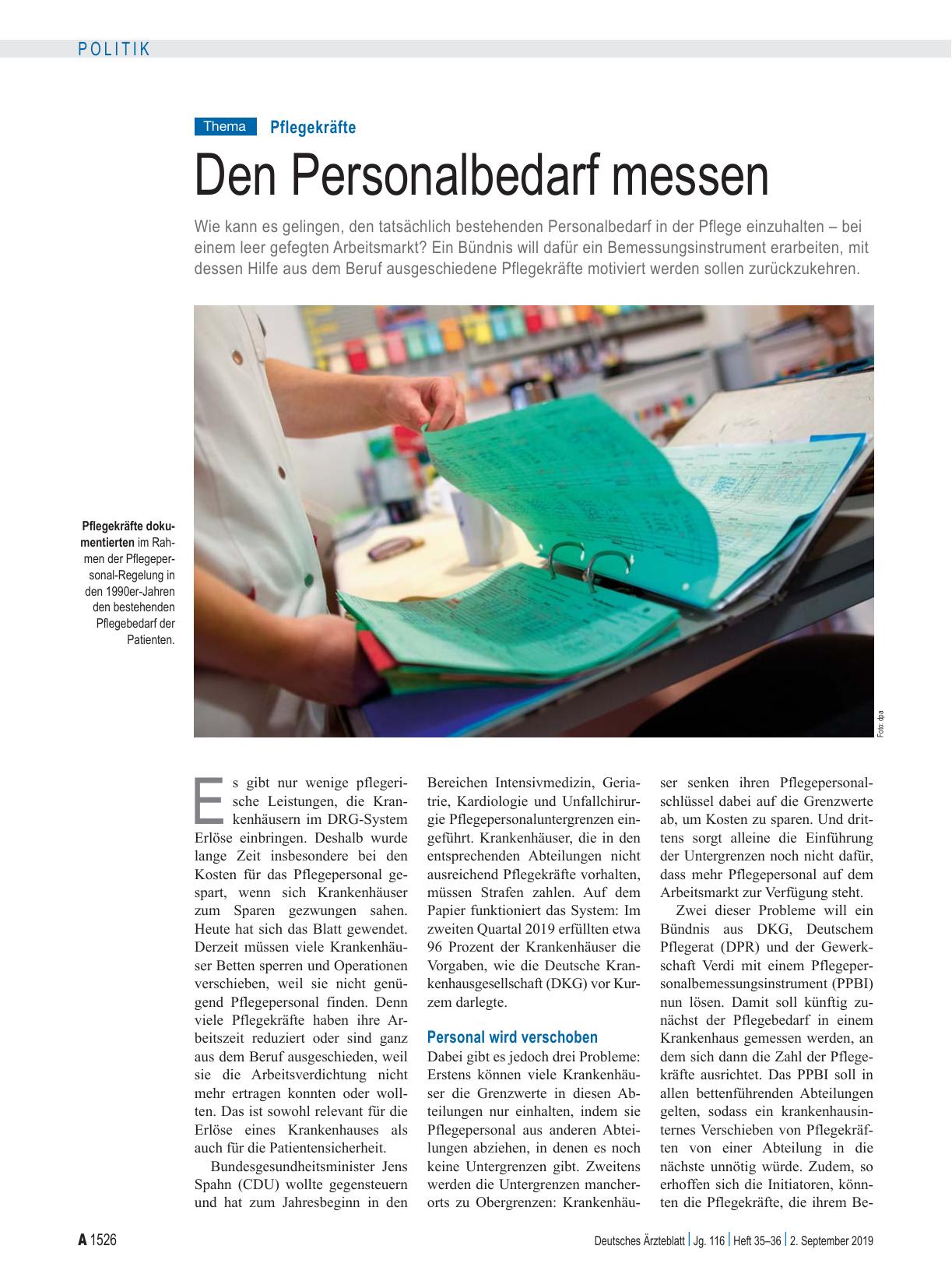 Vorschauseite 1: Pflegekräfte: Den Personalbedarf messen