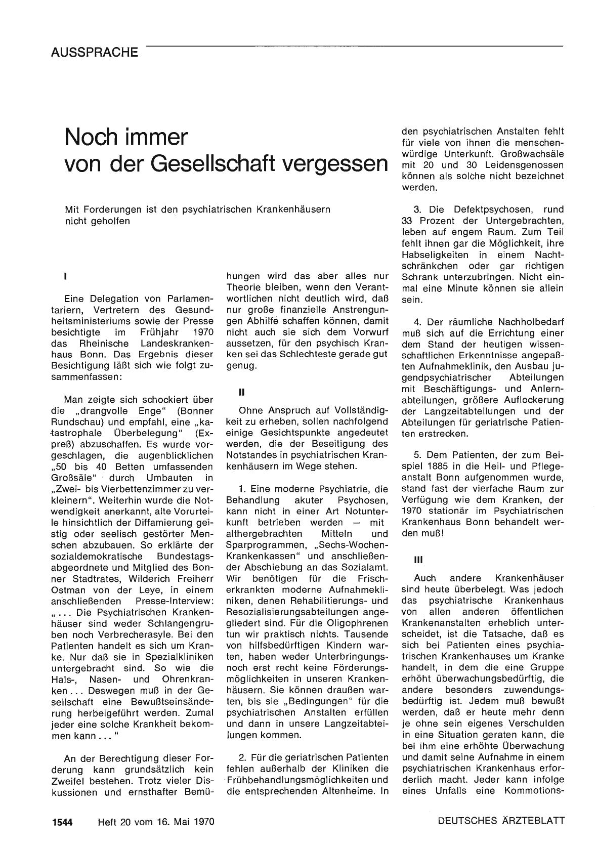 Vorschauseite 1: Noch immer von der Gesellschaft vergessen
