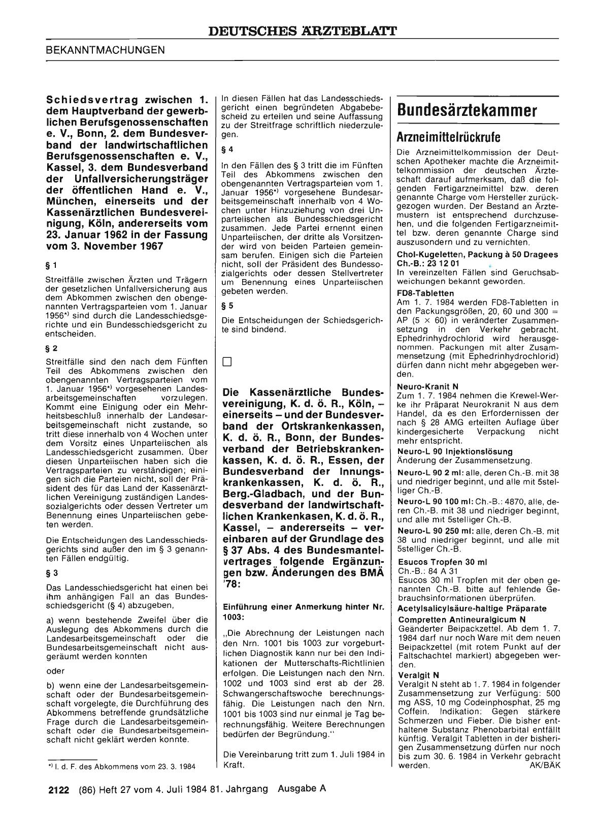Vorschauseite 1: Arzneimittelrückrufe