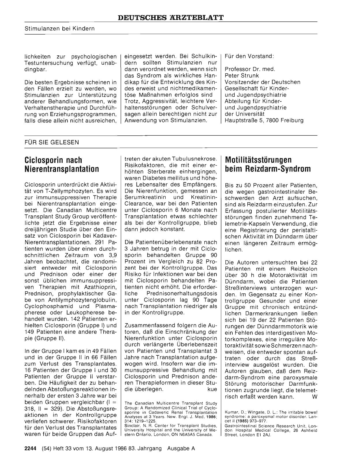Vorschauseite 1: Ciclosporin nach Nierentransplantation