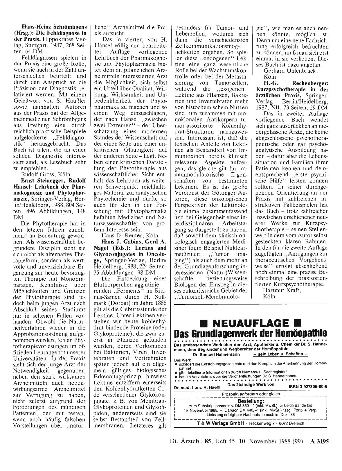Vorschauseite 1: H. -G. Rechenberger: Kurzpsychotherapie in der ärztlichen Praxis