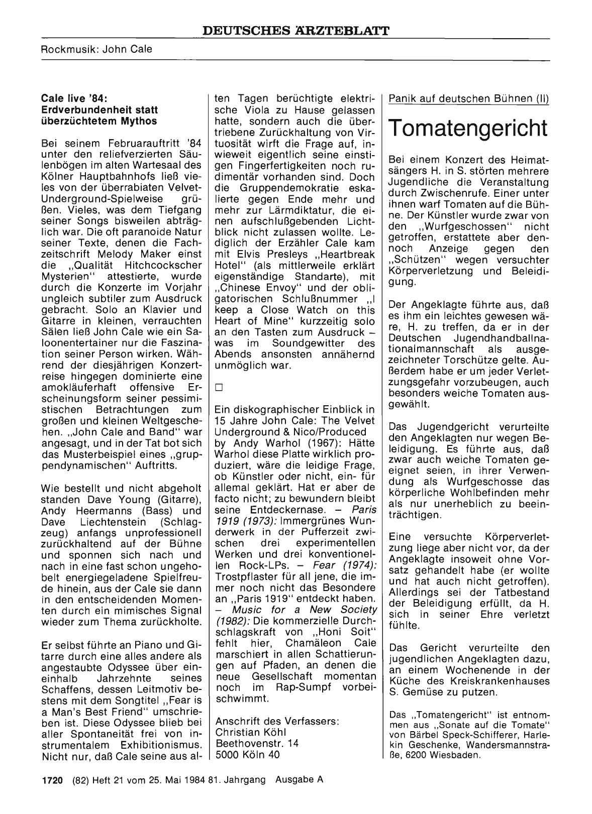 Vorschauseite 1: Panik auf deutschen Bühnen (II): Tomatengericht