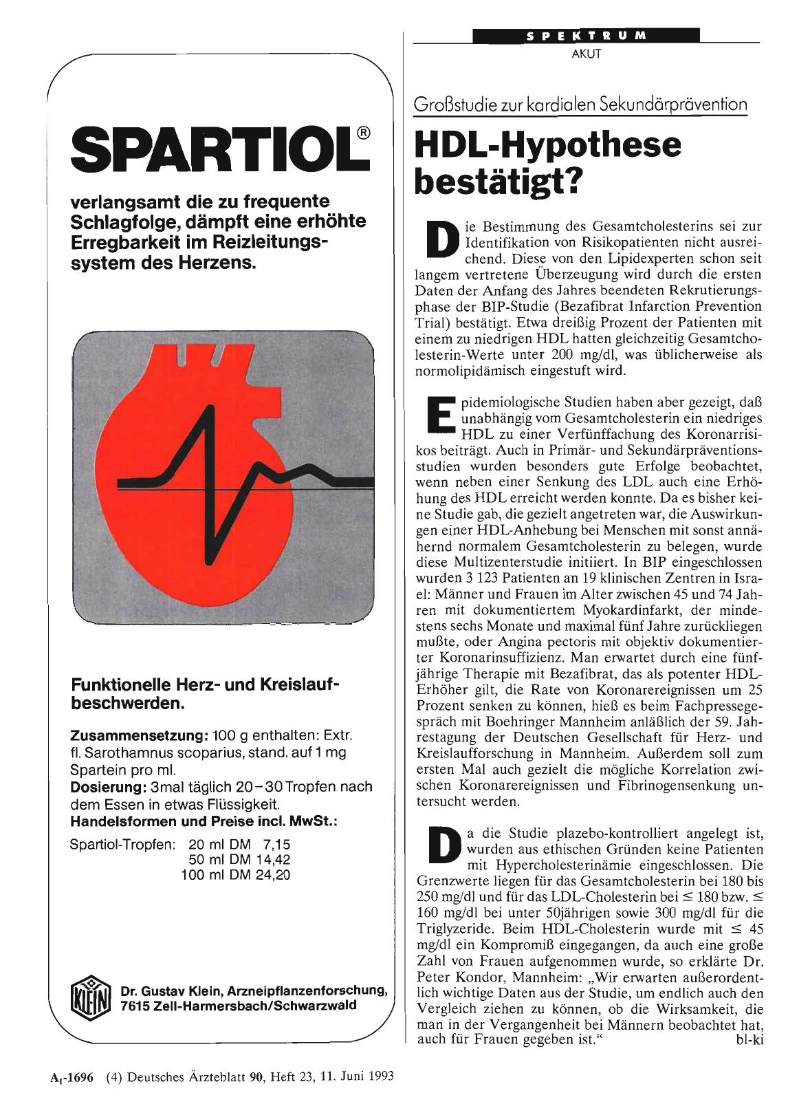 Vorschauseite 1: Großstudie zur kardialen Sekundärprävention: HDL-Hypothese bestätigt?