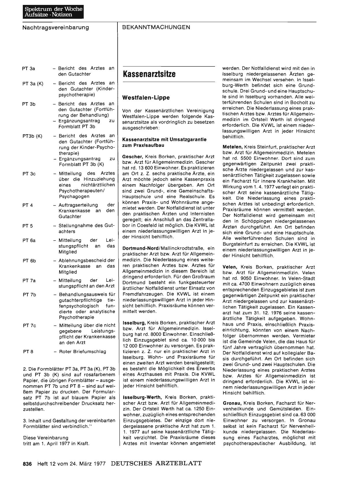 Vorschauseite 1: Kassenarztsitze