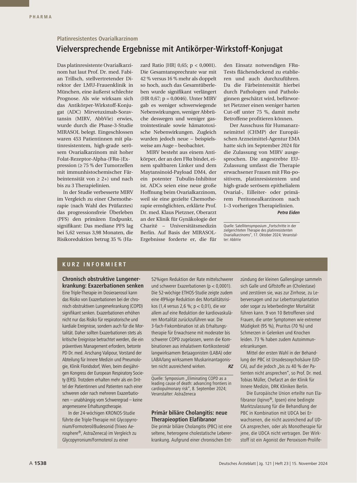 Vorschauseite 1: Kurz informiert.