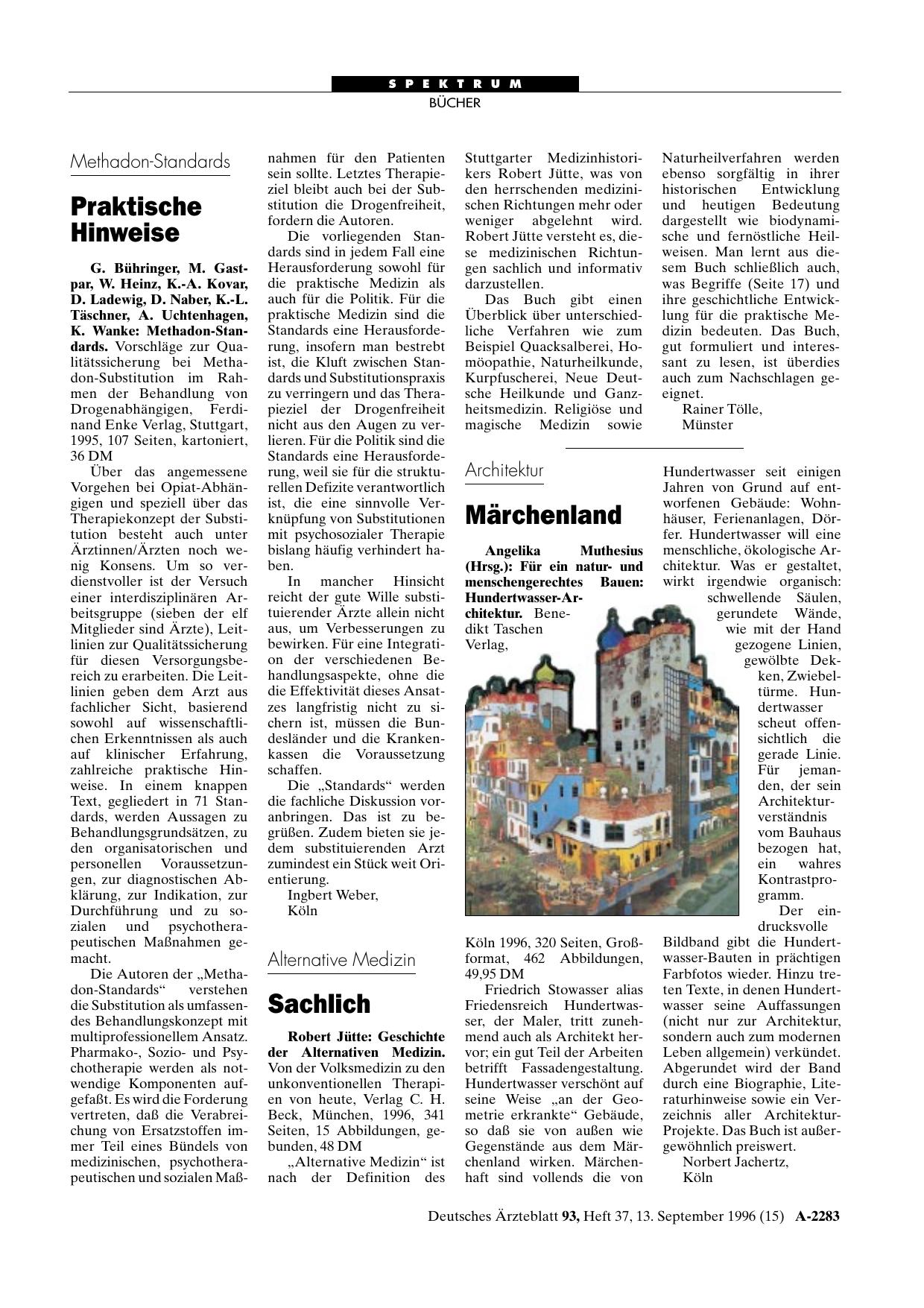 Vorschauseite 1: Methadon-Standards