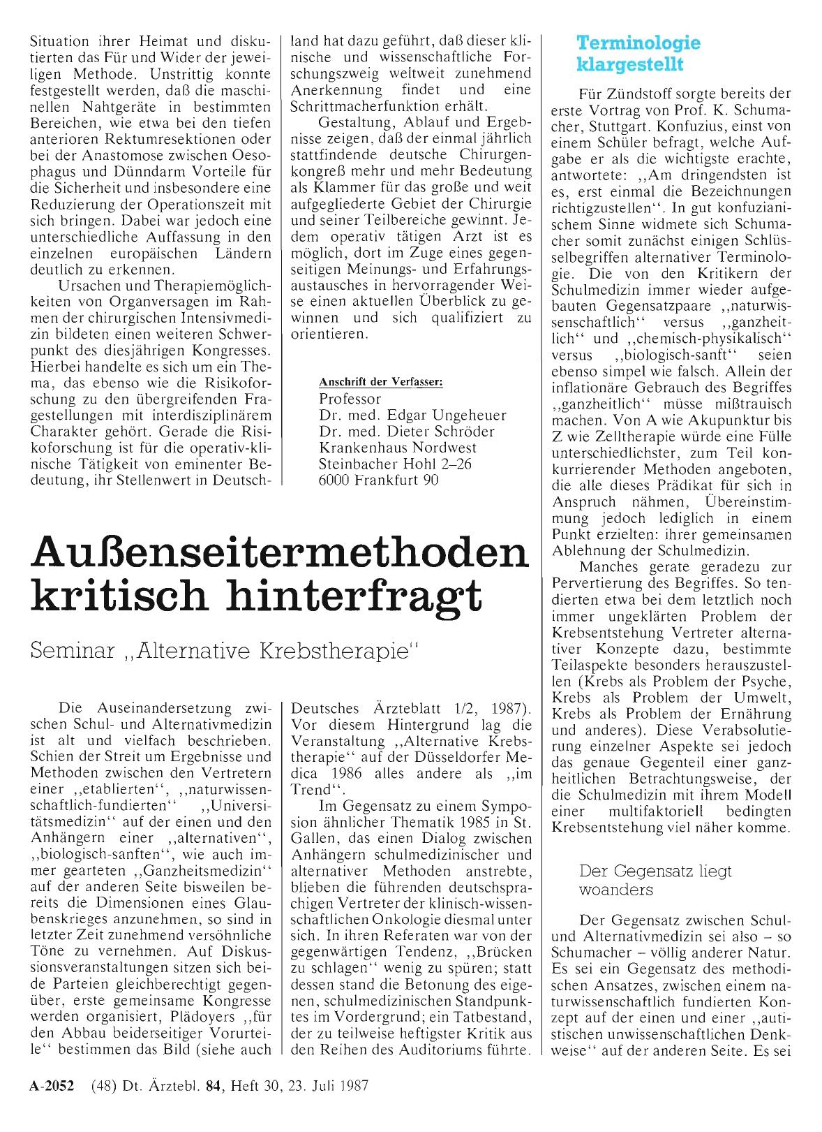 Vorschauseite 1: Außenseitermethoden kritisch hinterfragt