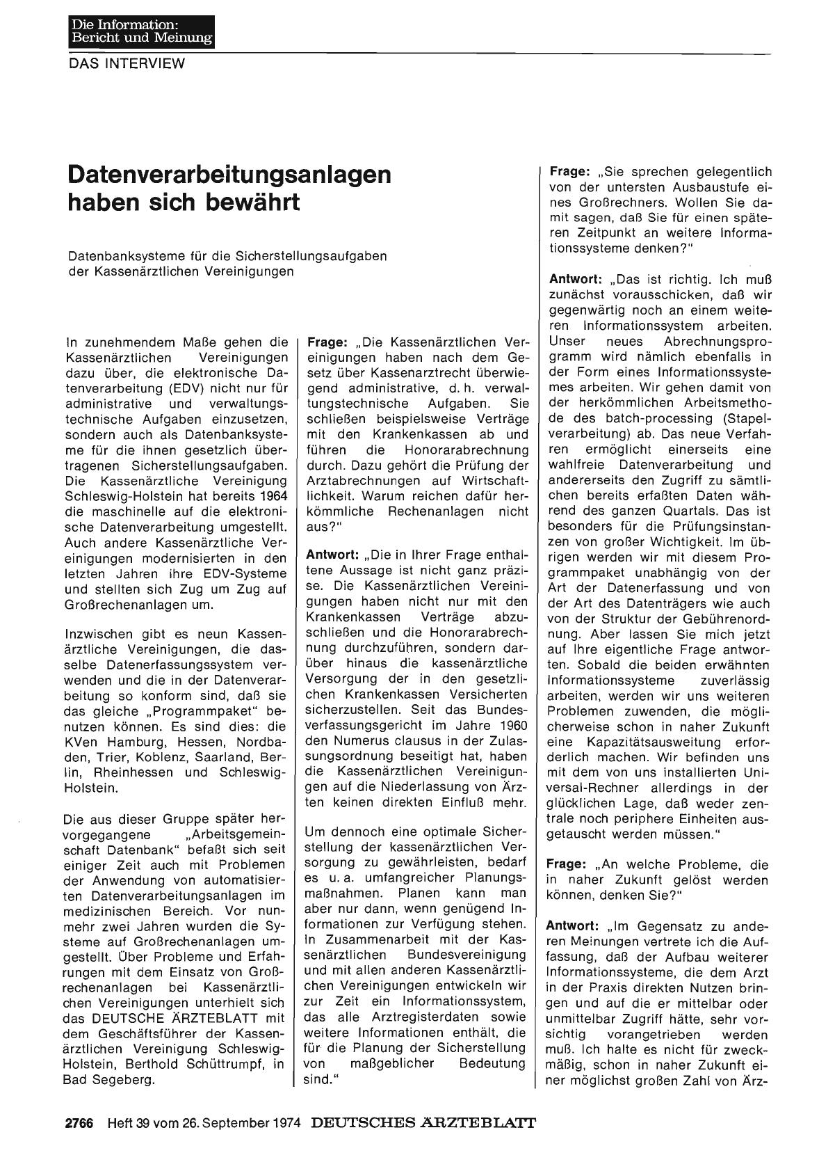 Vorschauseite 1: Datenverarbeitungsanlagen haben sich bewährt: Datenbanksysteme für die Sicherstellungsaufgaben der Kassenärztlichen Vereinigungen