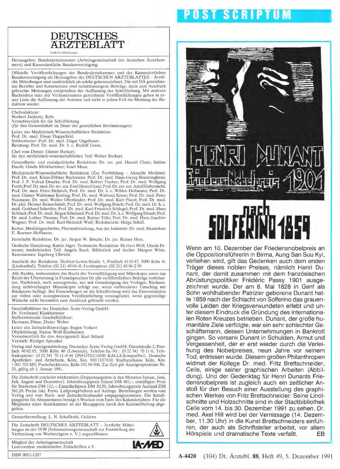 Vorschauseite 1: Henri Dunant: Friedensnobelpreis 1901