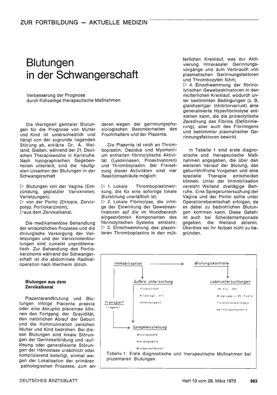 Vorschauseite 1: Blutungen in der Schwangerschaft