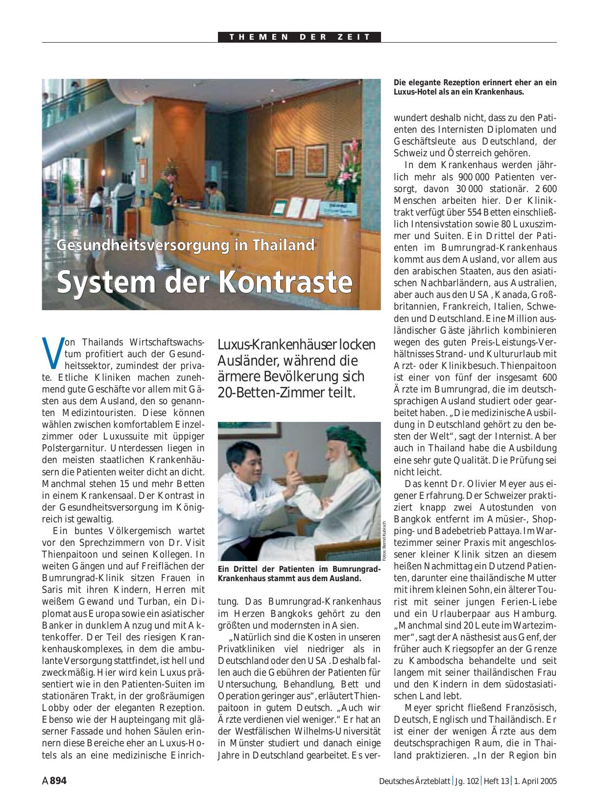 Vorschauseite 1: Gesundheitsversorgung in Thailand: System der Kontraste