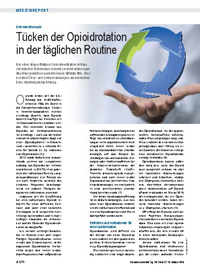 Vorschauseite 1: Schmerztherapie: Tücken der Opioidrotation in der täglichen Routine