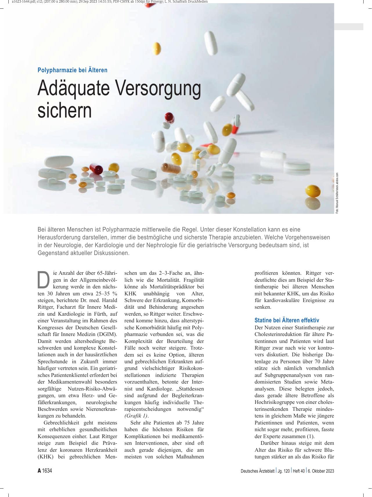 Vorschauseite 1: Polypharmazie bei Älteren: Adäquate Versorgung sichern