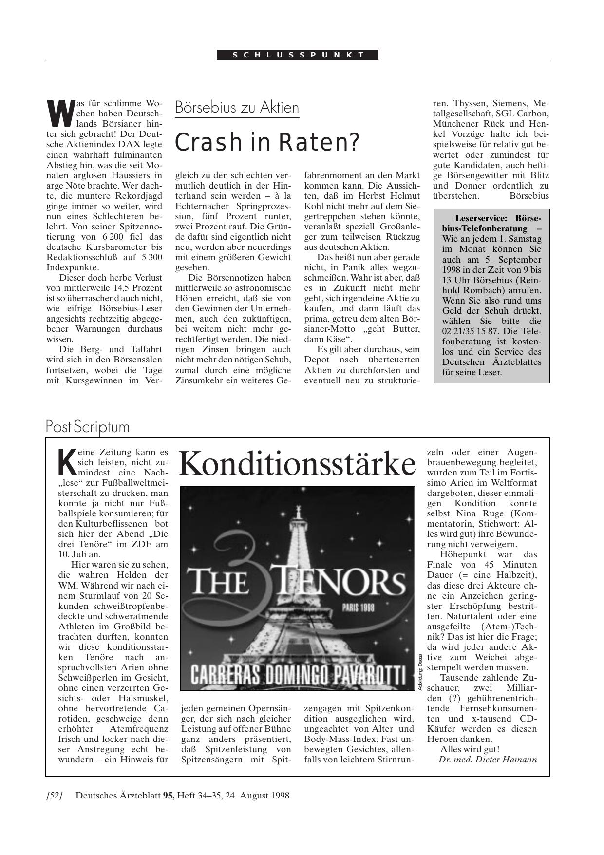 Vorschauseite 1: Börsebius zu Aktien: Crash in Raten?