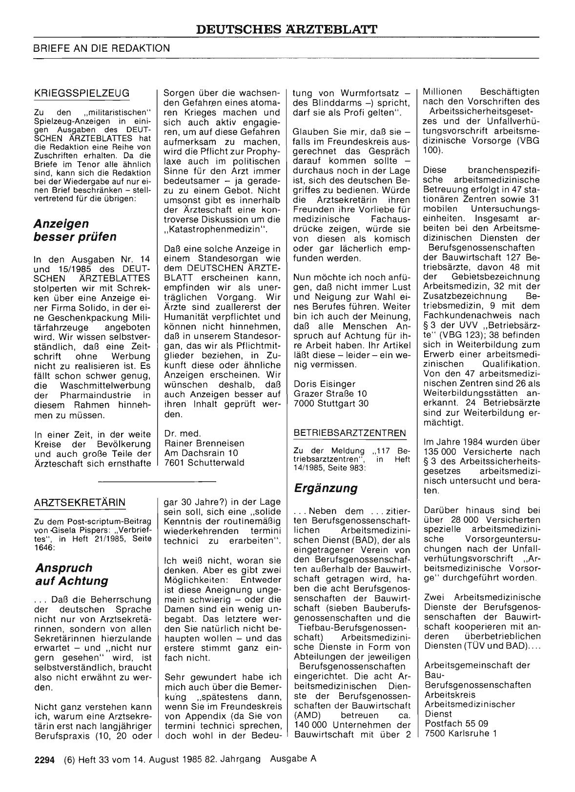 Vorschauseite 1: KRIEGSSPIELZEUG: Anzeigen besser prüfen
