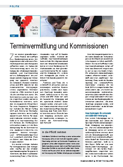 Vorschauseite 1: Terminvermittlung und Kommissionen