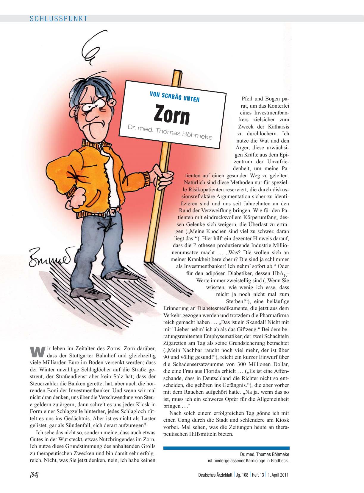 Vorschauseite 1: Von schräg unten: Zorn