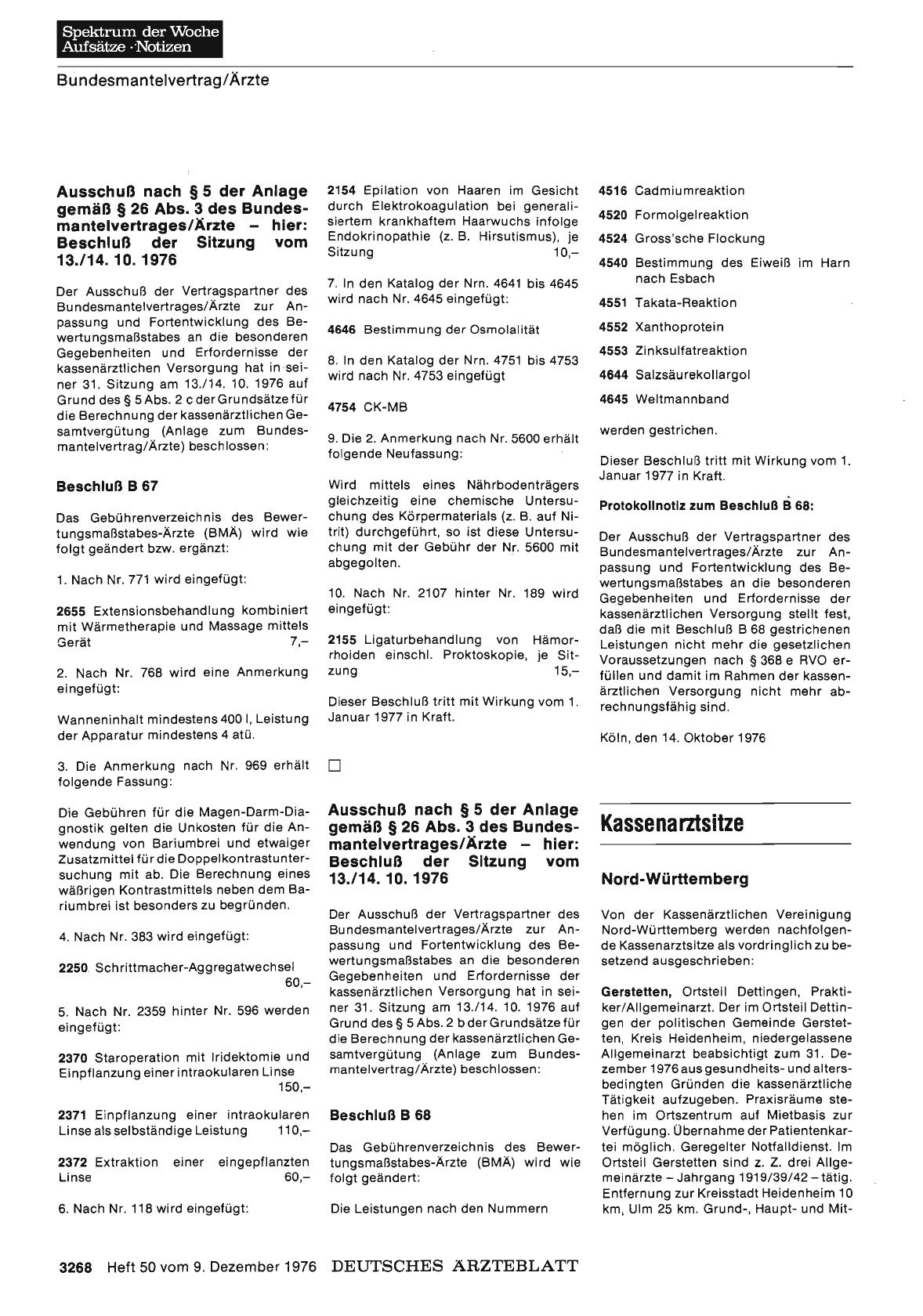 Vorschauseite 1: Kassenarztsitze
