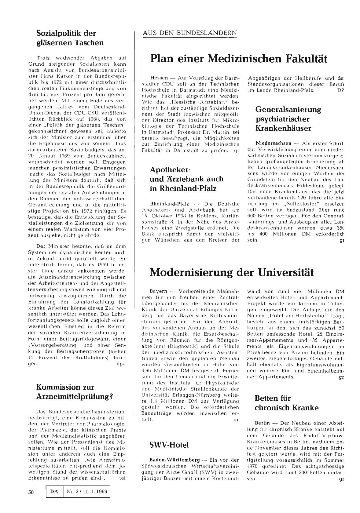 Vorschauseite 1: Plan einer Medizinischen Fakultät