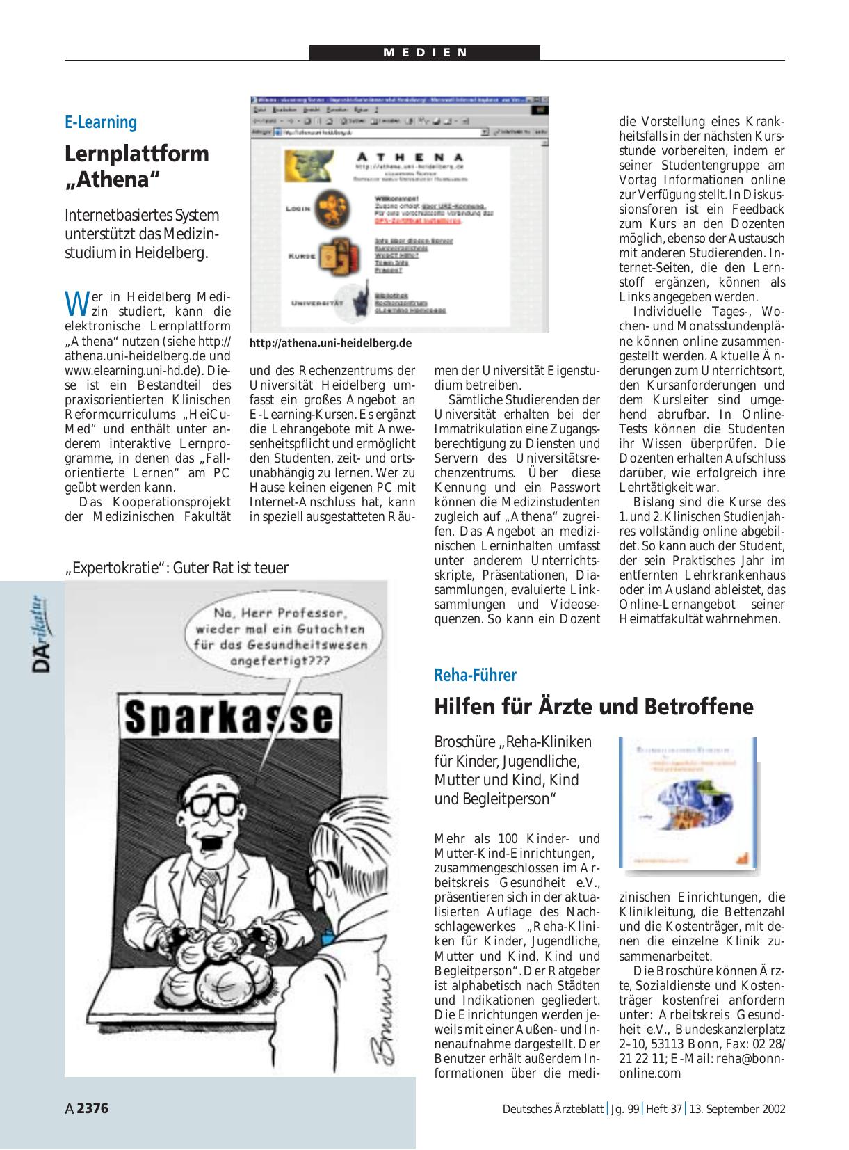 Vorschauseite 1: E-Learning: Lernplattform „Athena“