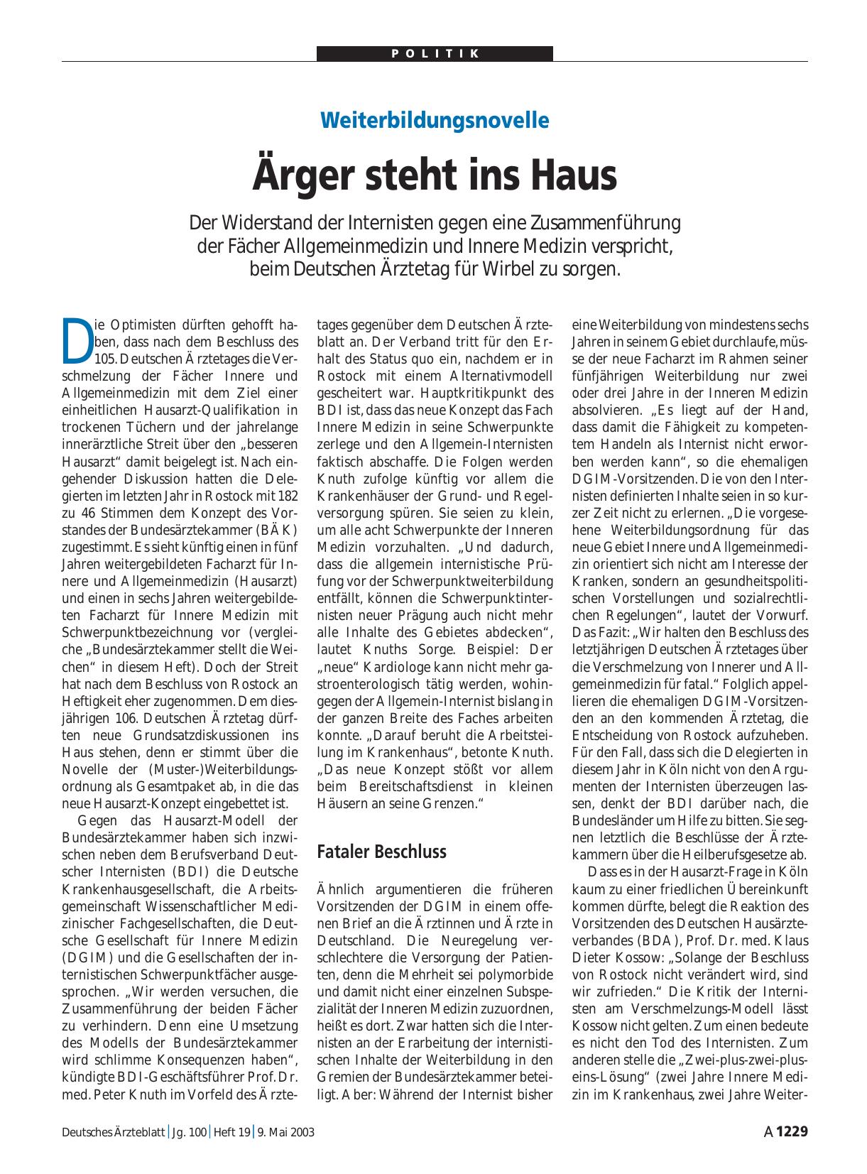 Vorschauseite 1: Weiterbildungsnovelle: Ärger steht ins Haus