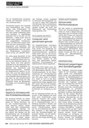 Vorschauseite 1: Saarland: Saarlouis Schwerpunkt des Krankenhausbaues
