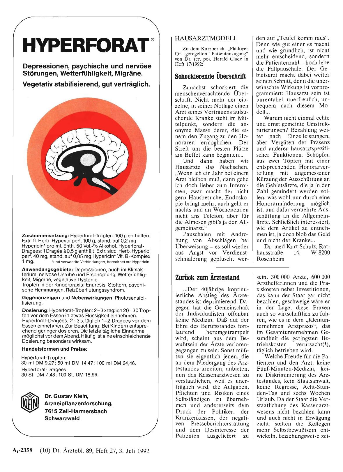 Vorschauseite 1: HAUSARZTMODELL: Schockierende Überschrift