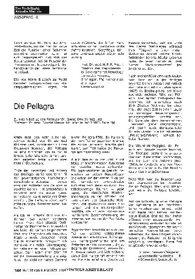 Vorschauseite 1: Die Pellagra