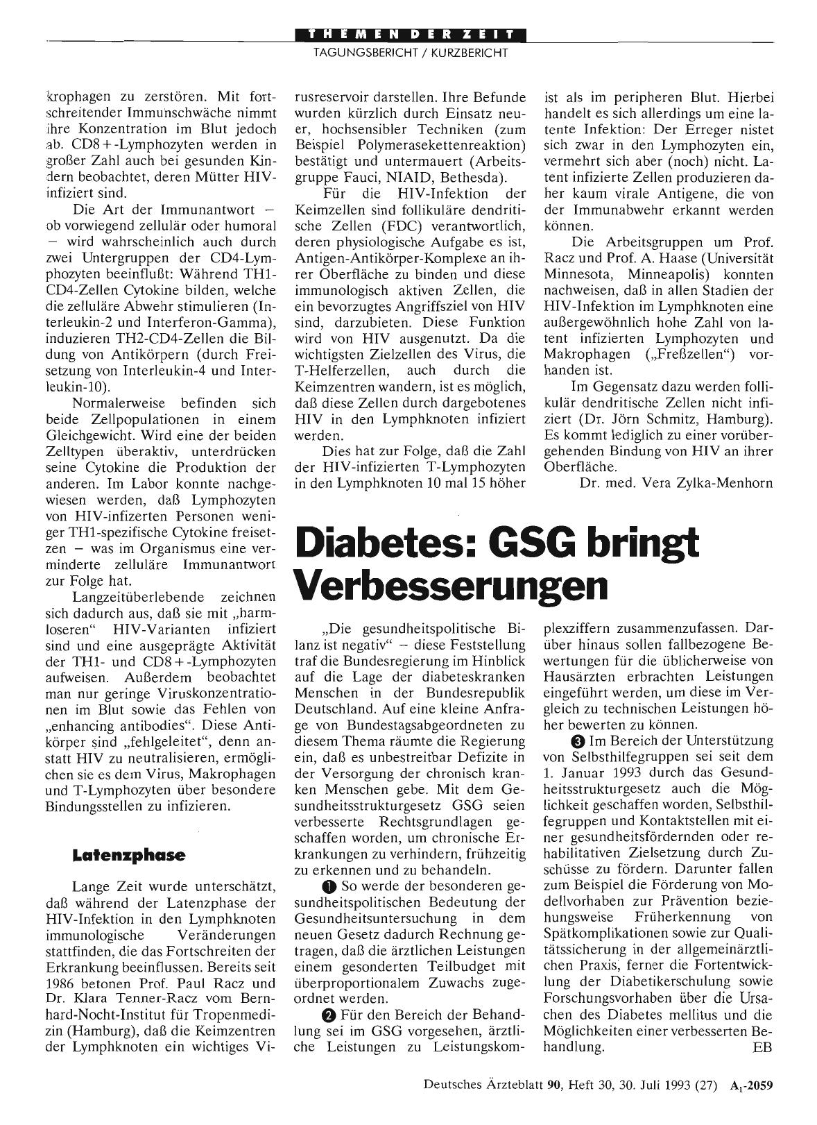 Vorschauseite 1: Diabetes: GSG bringt Verbesserungen