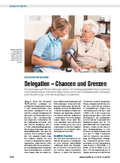 Vorschauseite 1: Entlastung für Mediziner: Delegation – Chancen und Grenzen