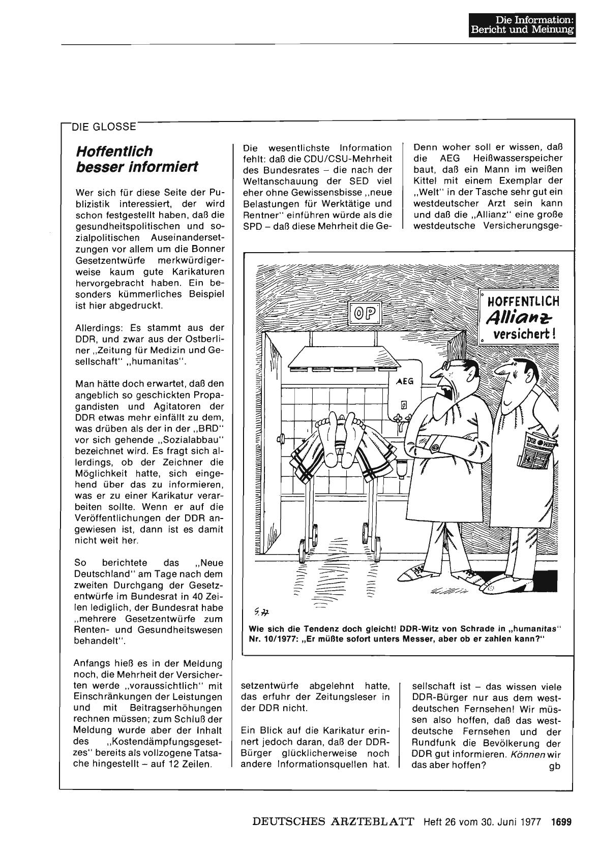 Vorschauseite 1: Hoffentlich besser informiert